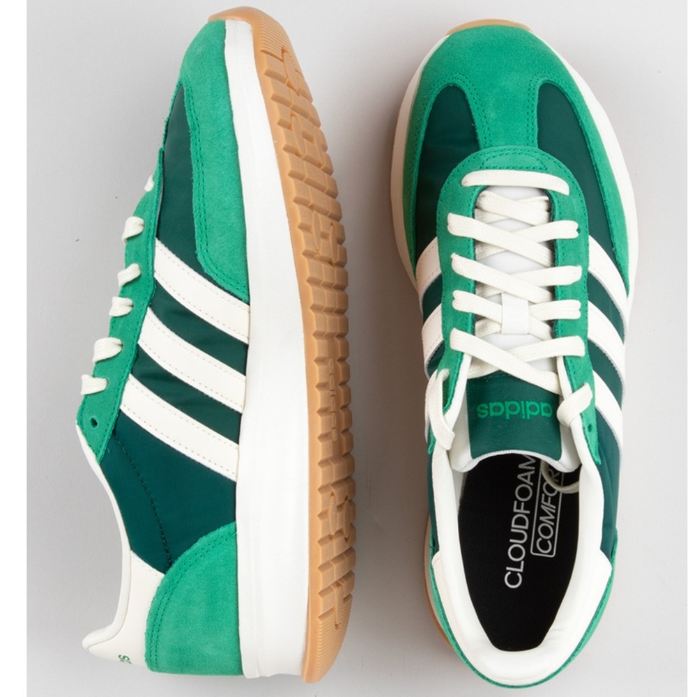 Adidas Green White Run 70s 2.0 Womens Sneakers Shoes Retro Size 9 Vintage Stripe